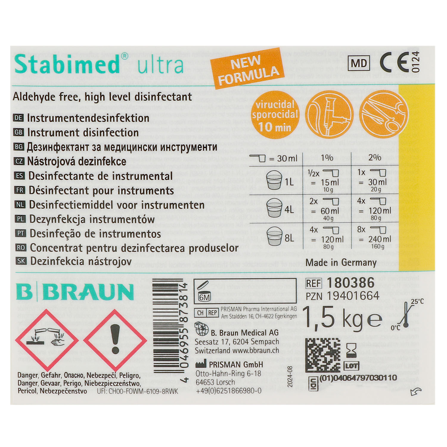 Stabimed ultra Instrumentenreinigung und -desinfektionspulver
