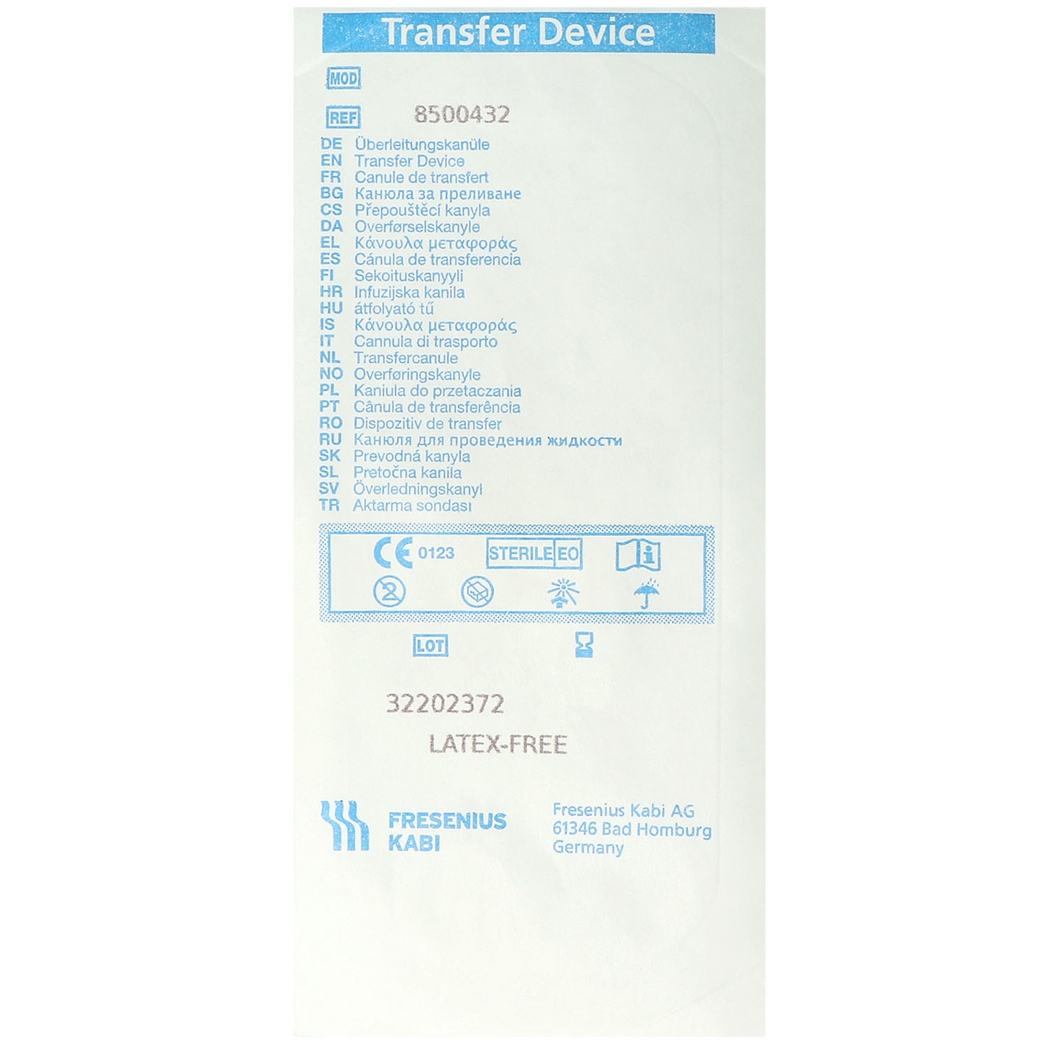 Transfer Device Überleitkanüle kurz/kurz
