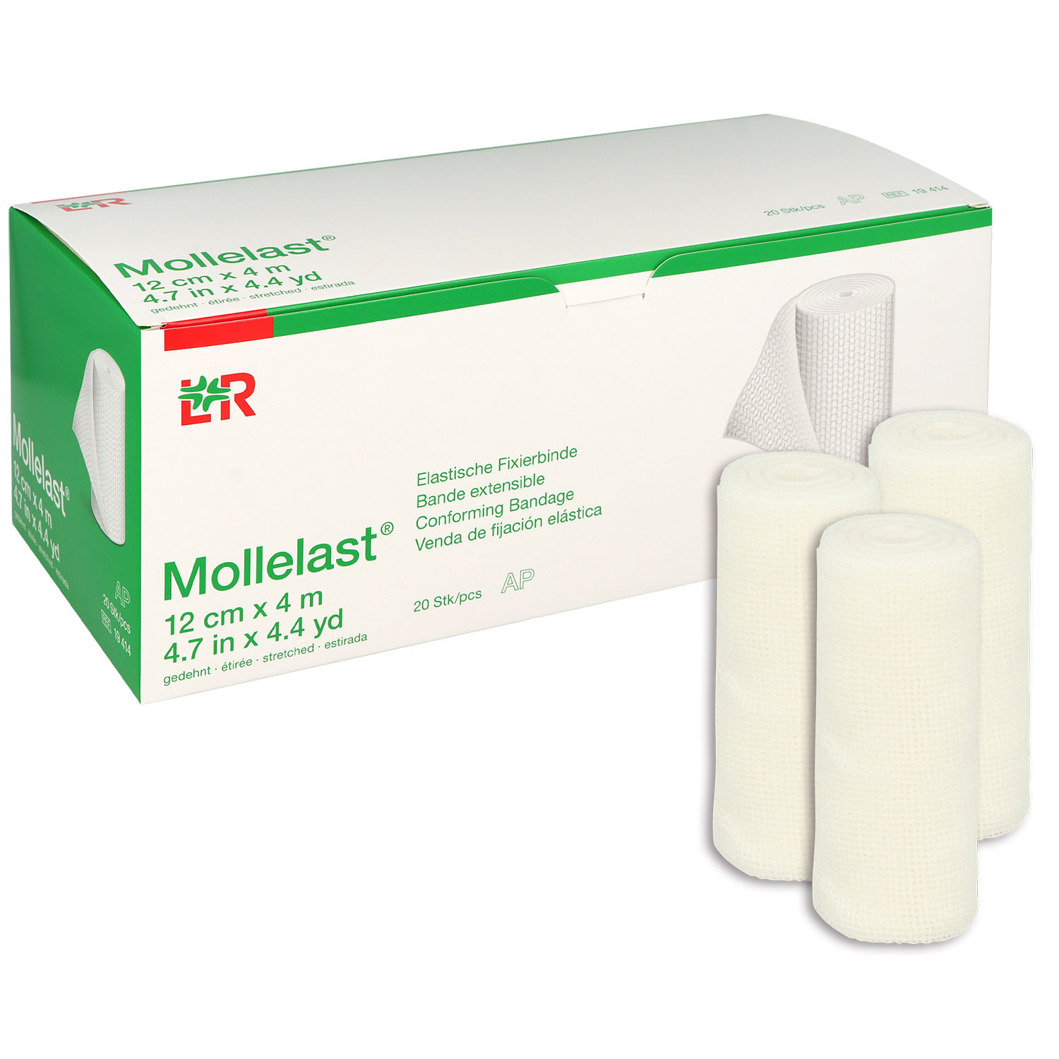 Mollelast Fixierbinden 4 m x 12 cm 20 St.