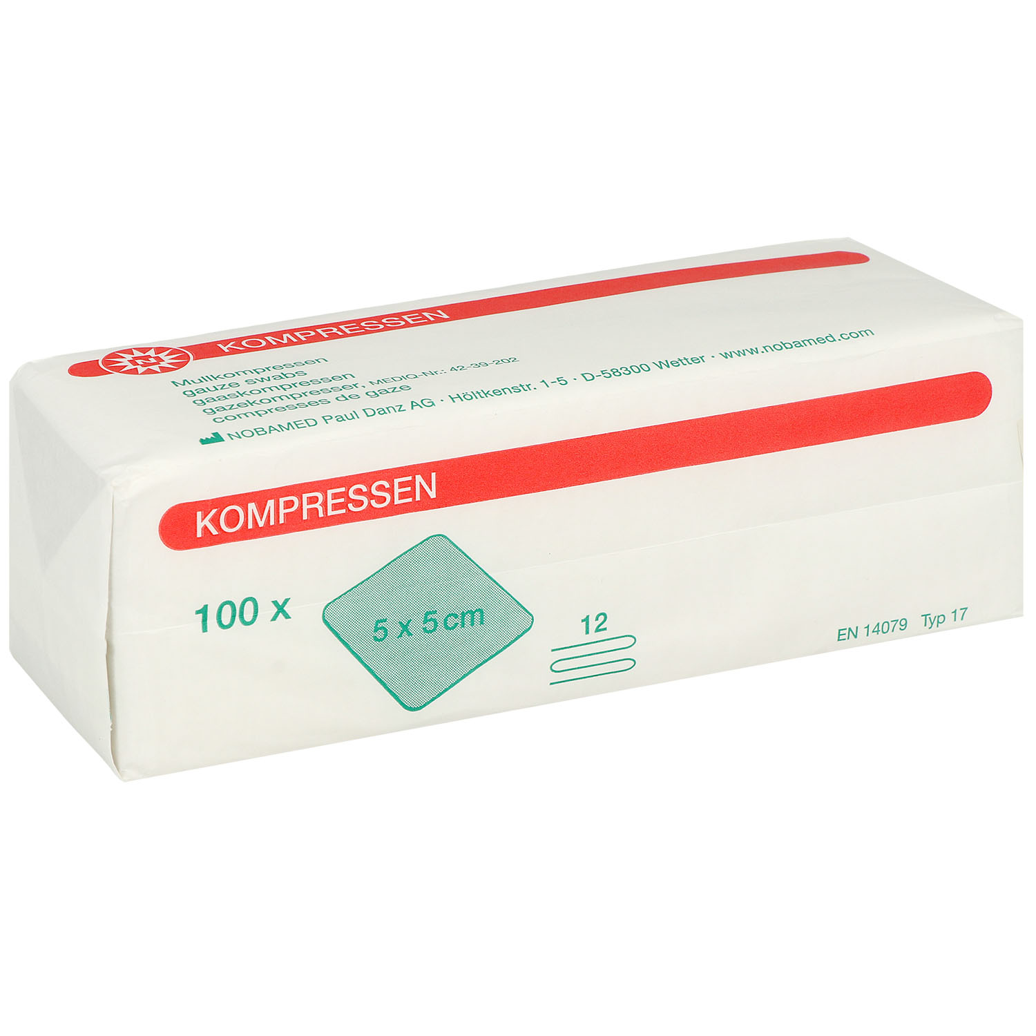 Mullkompressen unsteril 12-fach 5 x 5 cm - 100 St.