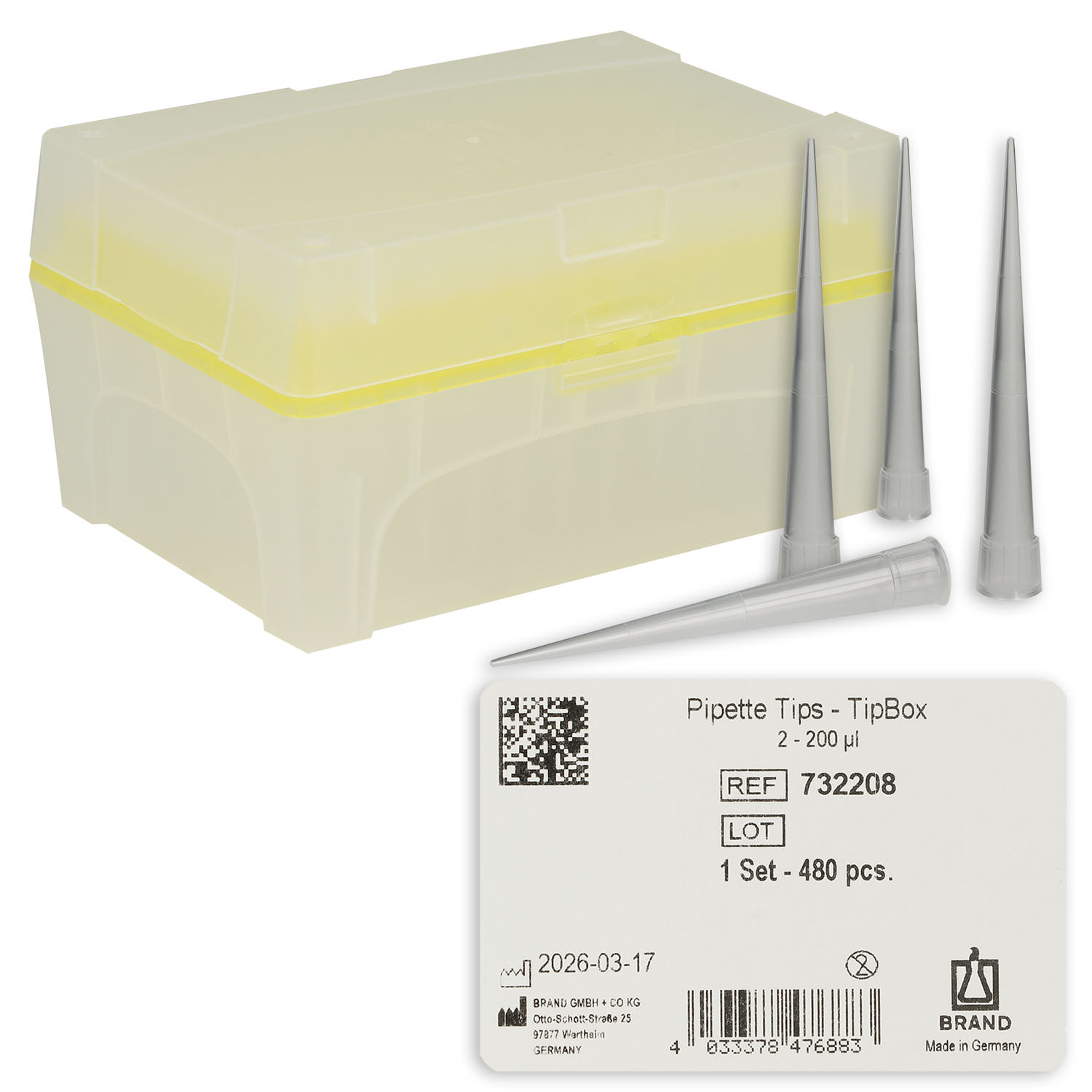 Pipettenspitzen, PP, palettiert, 2 - 200 µl, unsteril