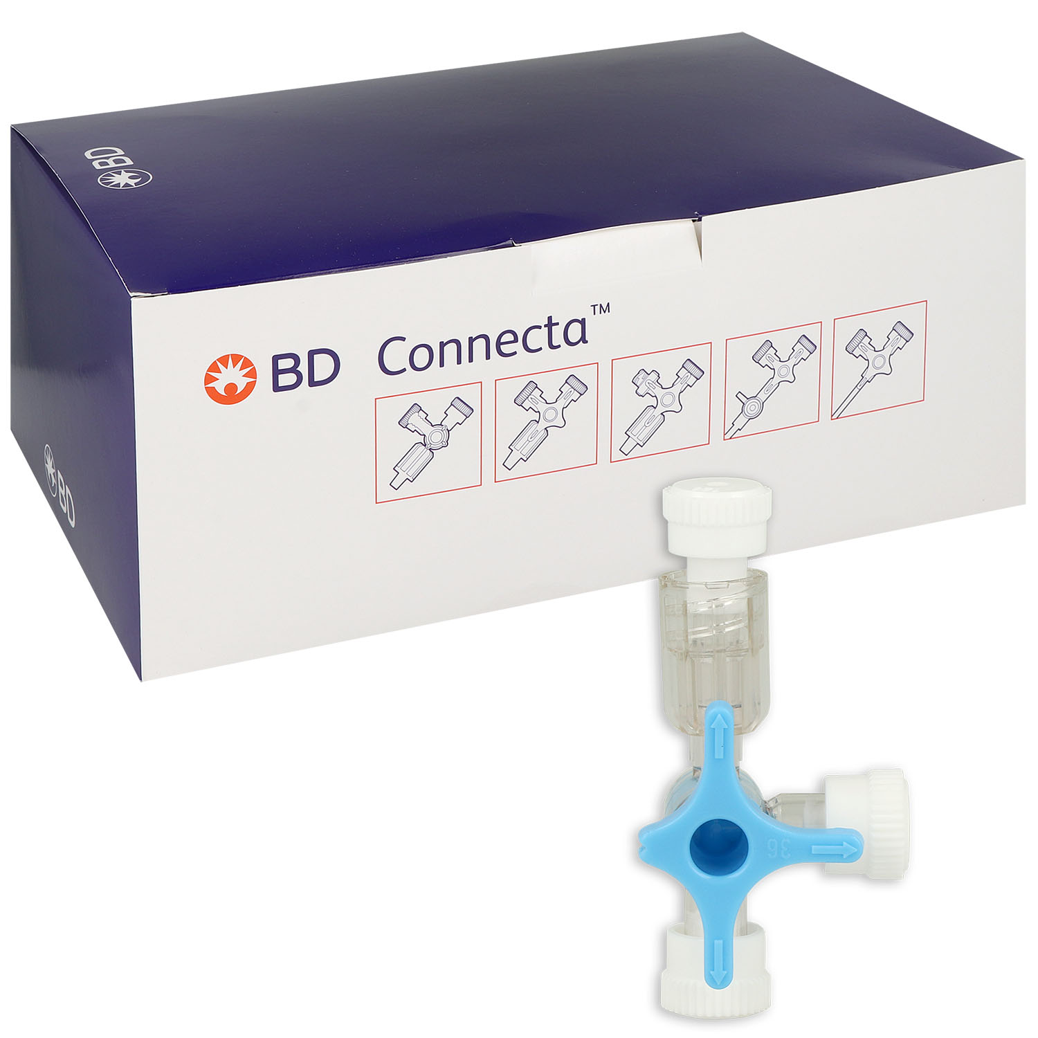BD Connecta Dreiwegehahn