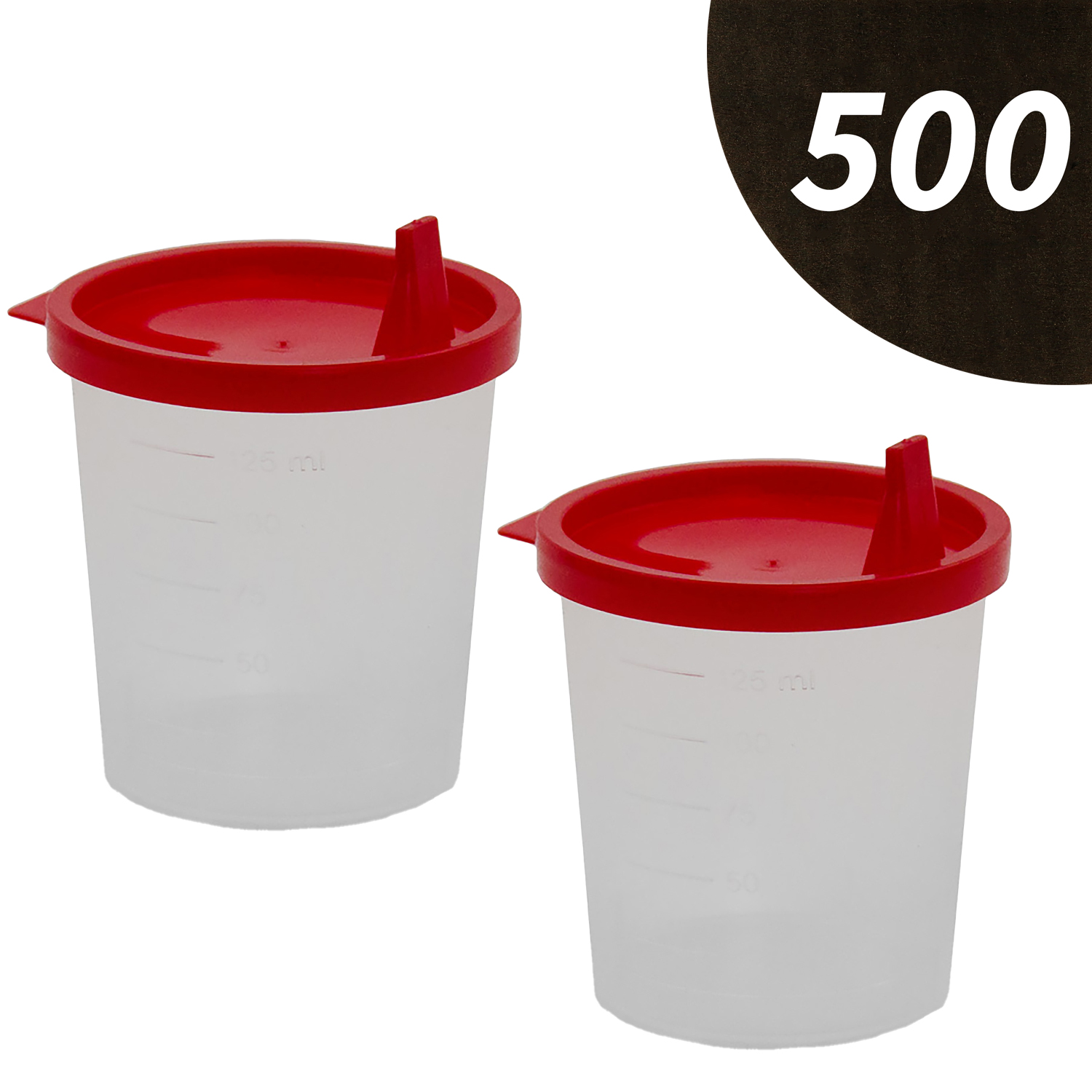 Teqler Urinbecher mit Deckel 125 ml - 500 Stück