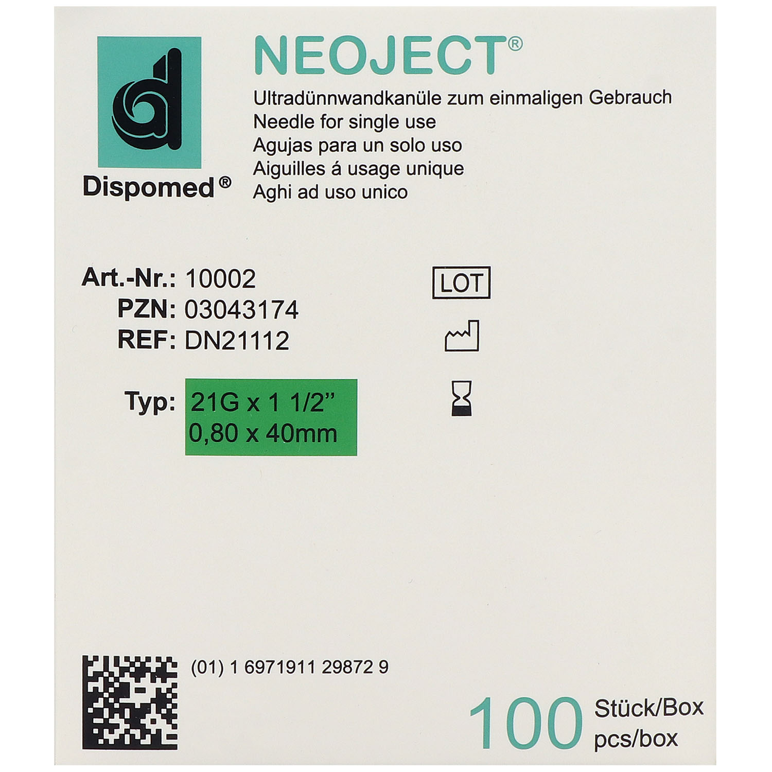 Neoject Einmalkanülen Standard