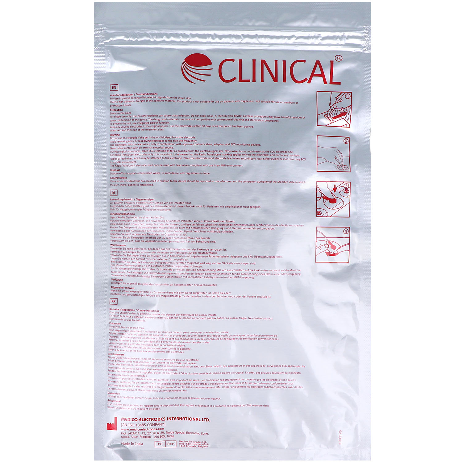 Langzeit EKG Elektroden Clinical L55H AG/AgCl