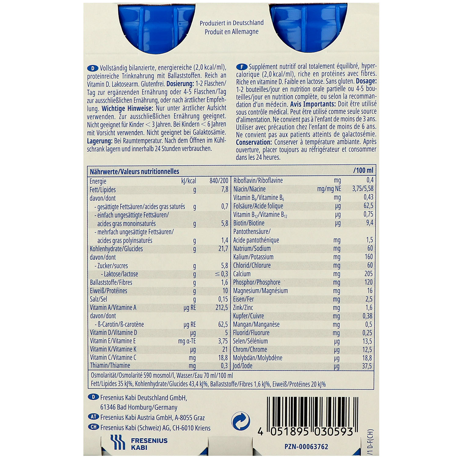 Fresubin 2 kcal FIBRE Drink Trinknahrung 24 x 200 ml