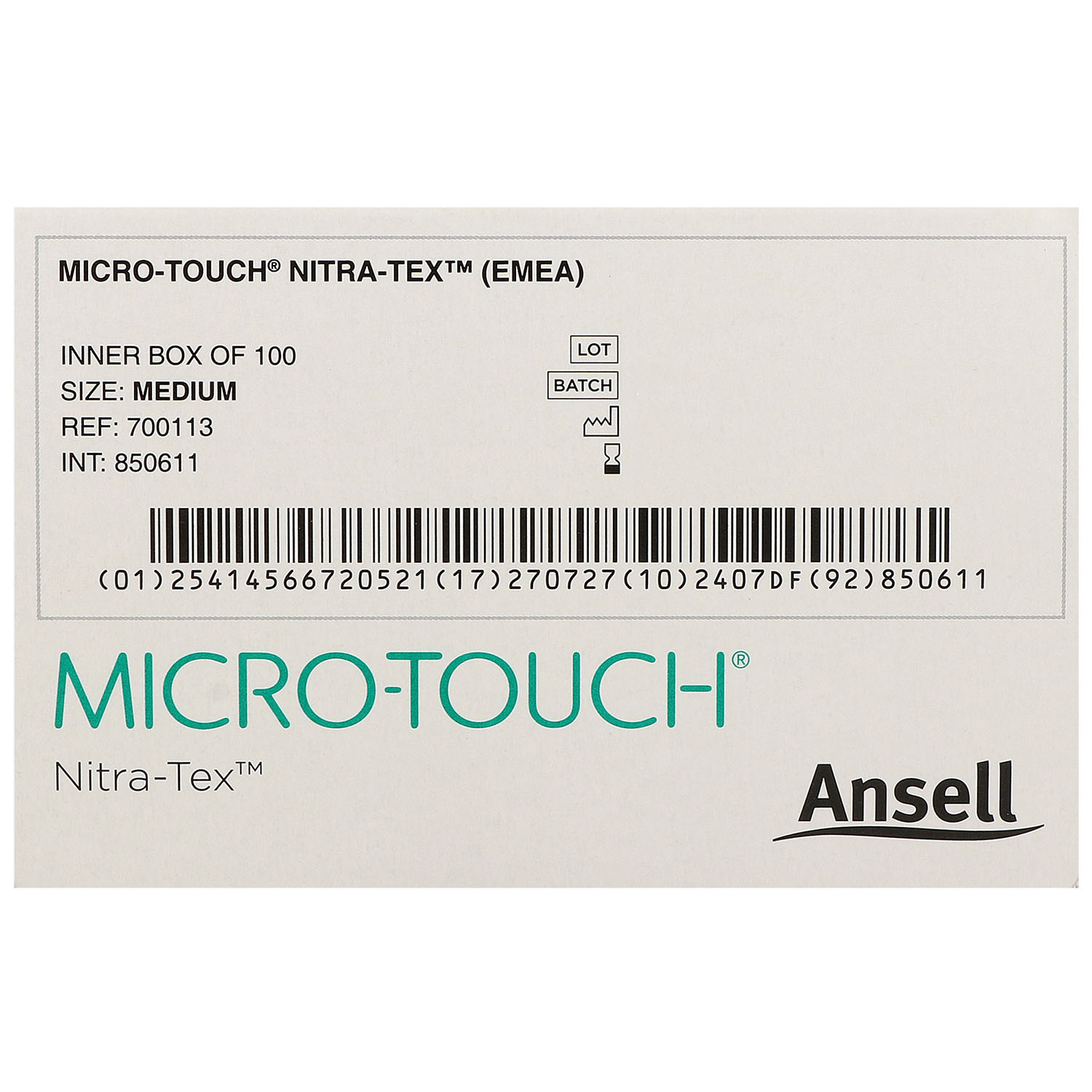 Ansell MicroTouch Nitra-Tex Nitril Handschuh 240 mm puderfrei 