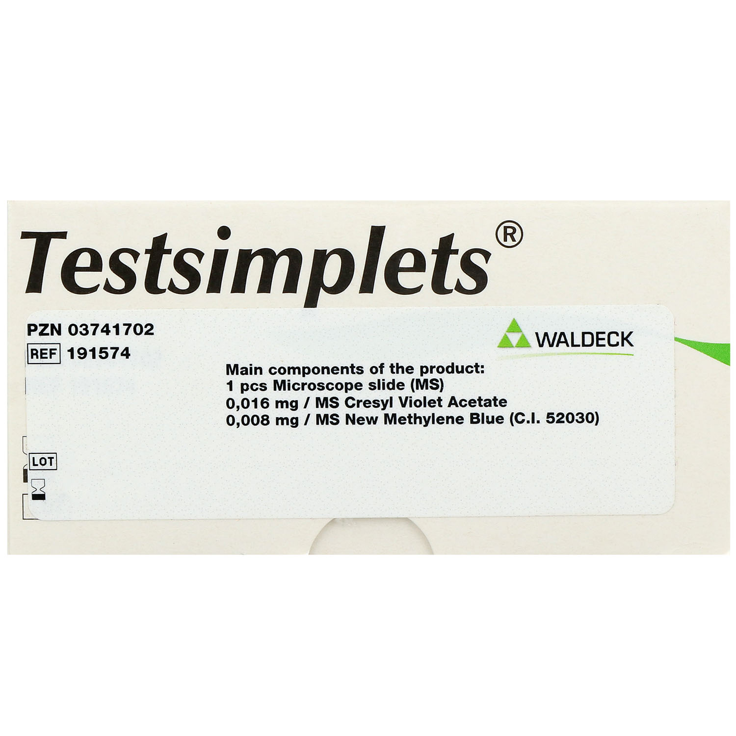 Testsimplets - gebrauchsfertige, farbbeschichtete Objektträger