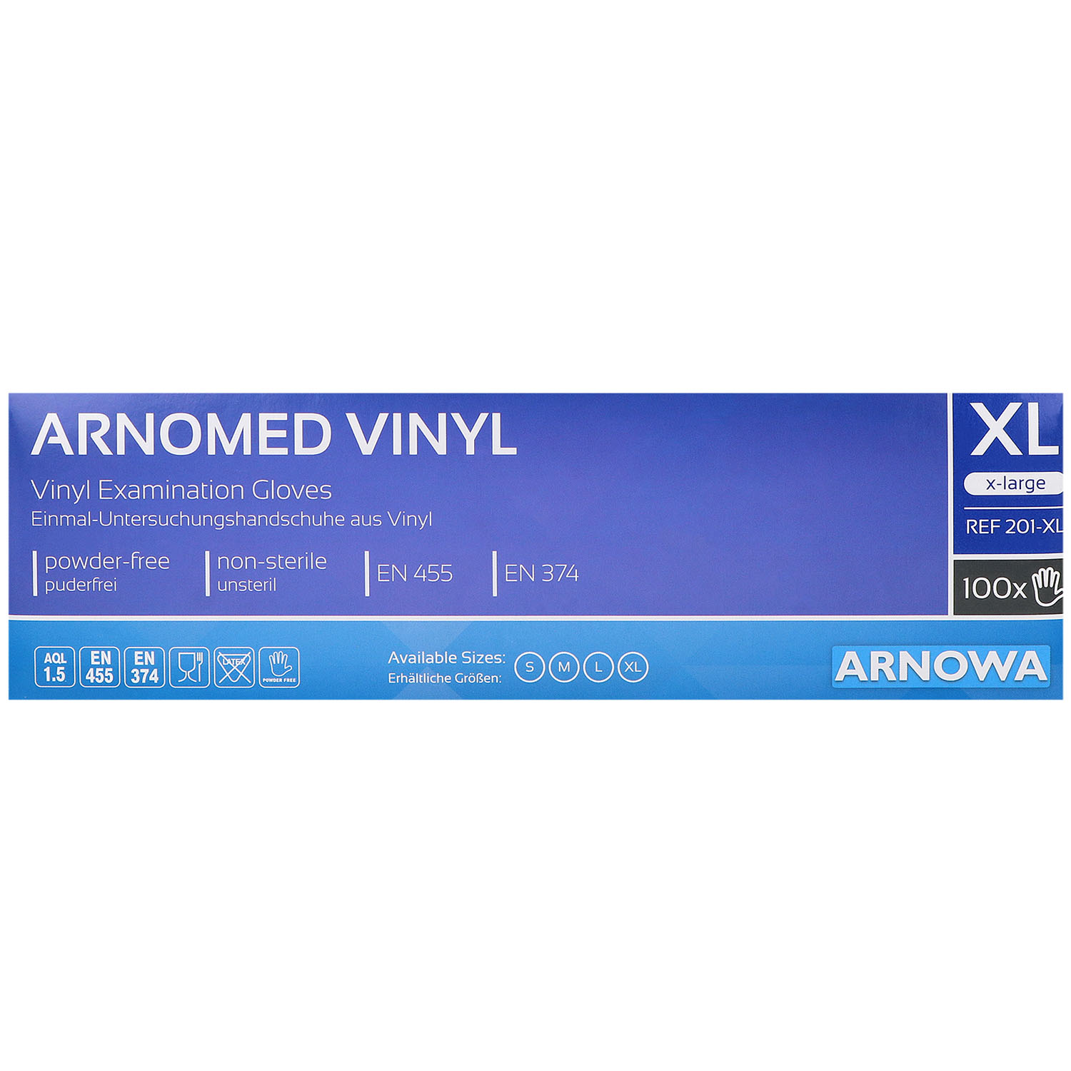 Arnomed Vinyl-Untersuchungshandschuhe, puderfrei, unsteril