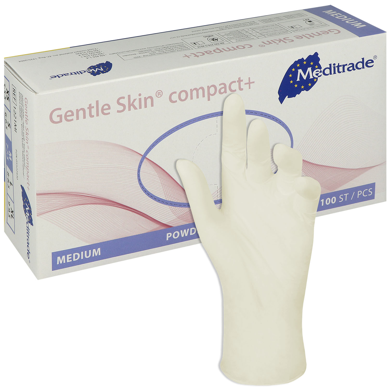 Gentle skin compact+ Latexhandschuh Größe M - 100 St.