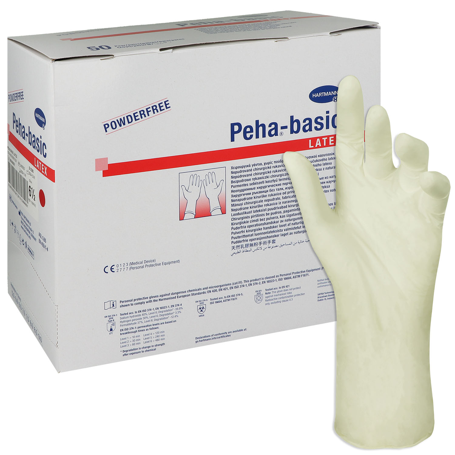 Peha-basic latex OP-Handschuhe