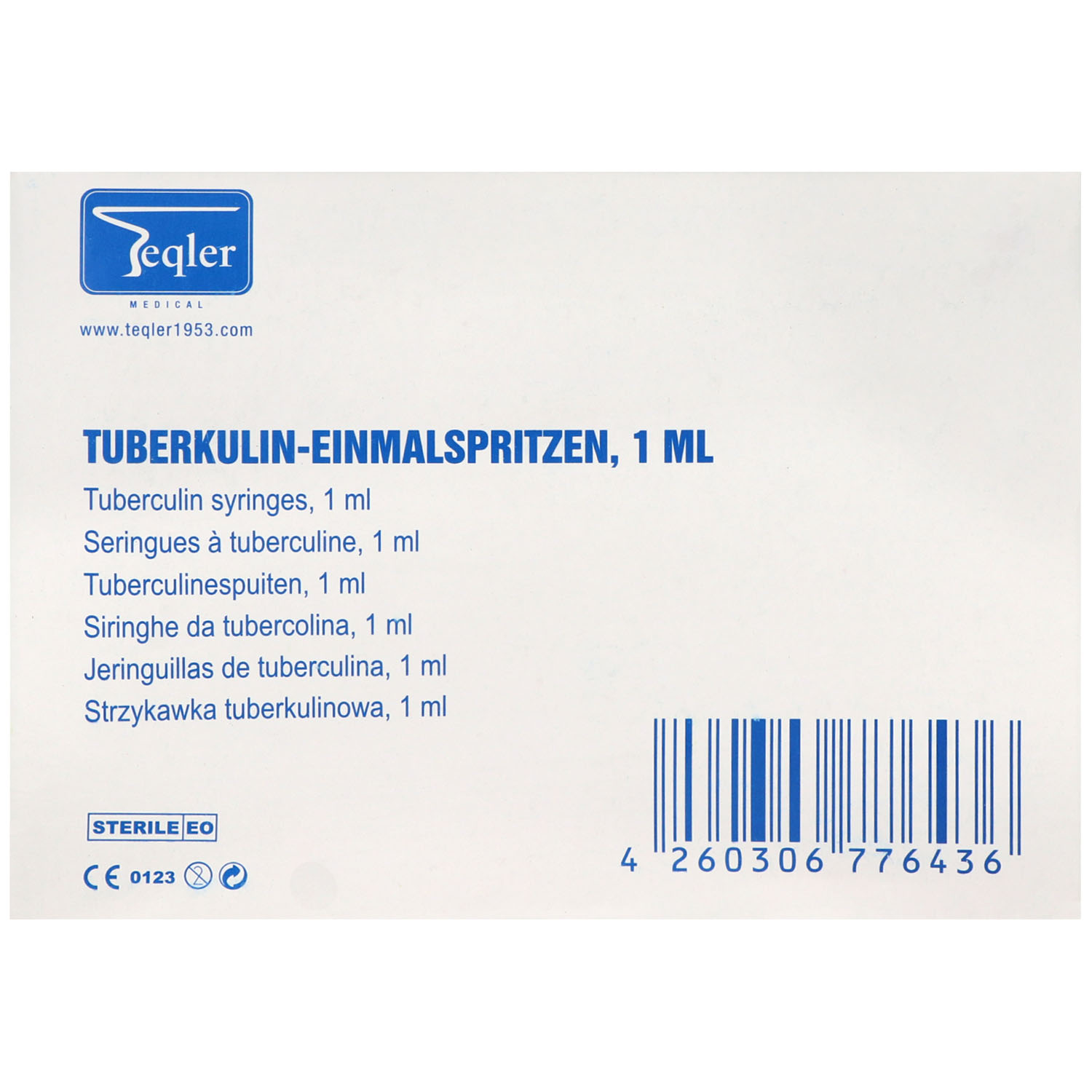 TEQLER Tuberkulinspritze, Luer-Ansatz