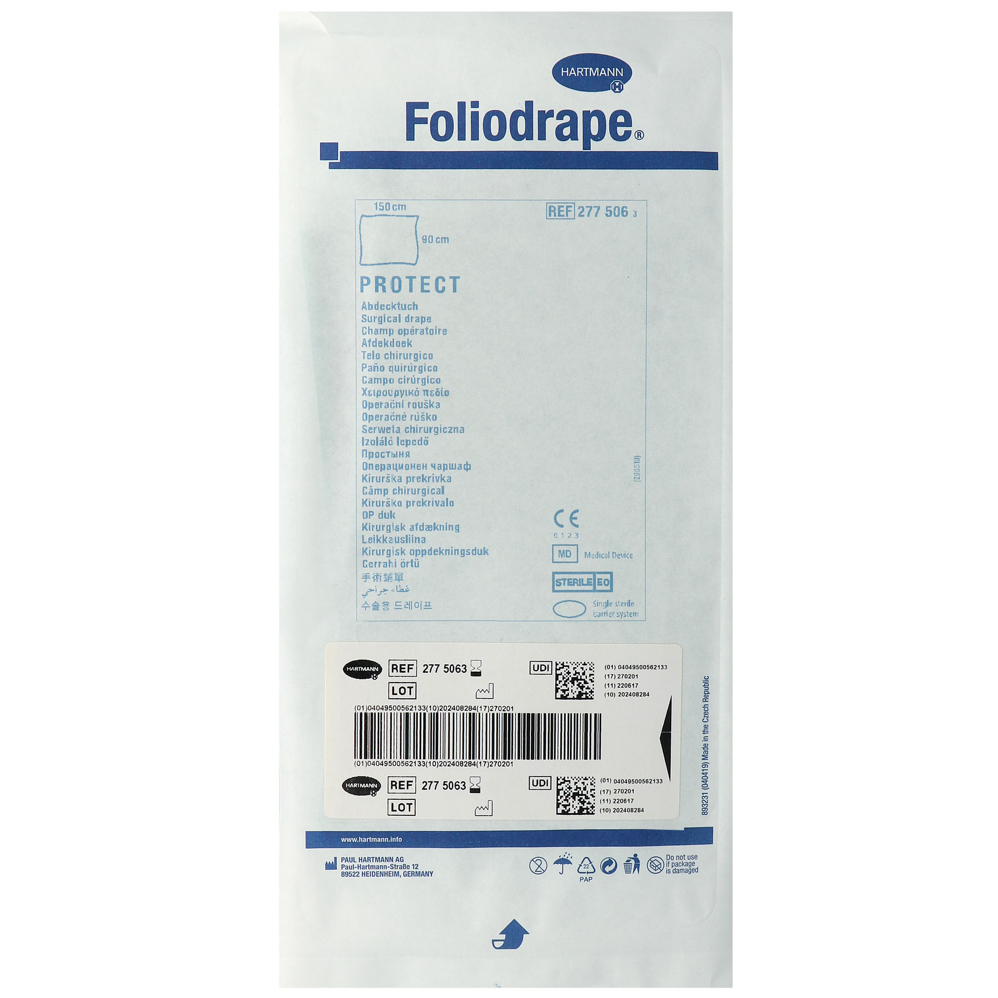 Foliodrape Protect Abdecktücher steril einzeln verpackt Foliodrape Protect Abdecktücher steril einzeln verpackt