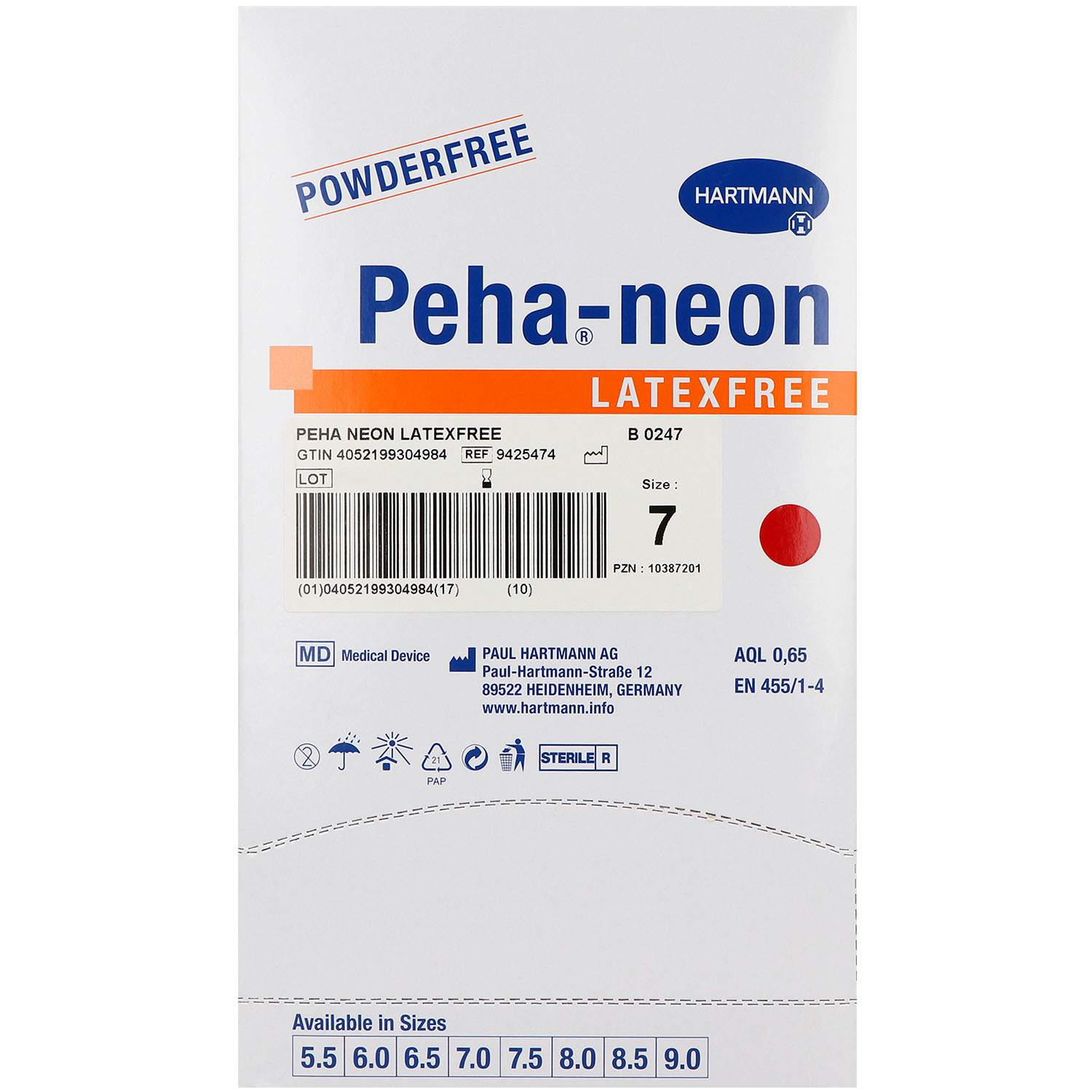 Peha-neon OP Handschuh, latexfrei, puderfrei