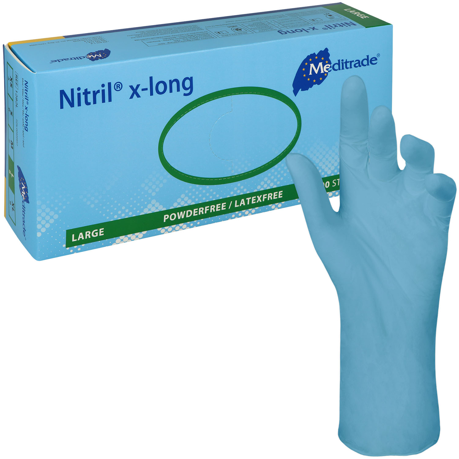 Nitril X-long Nitrilhandschuhe Gr. L - 100 St.