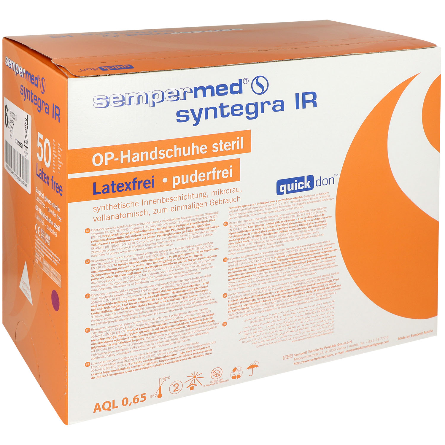 Sempermed Syntegra IR OP-Handschuhe steril puderfrei