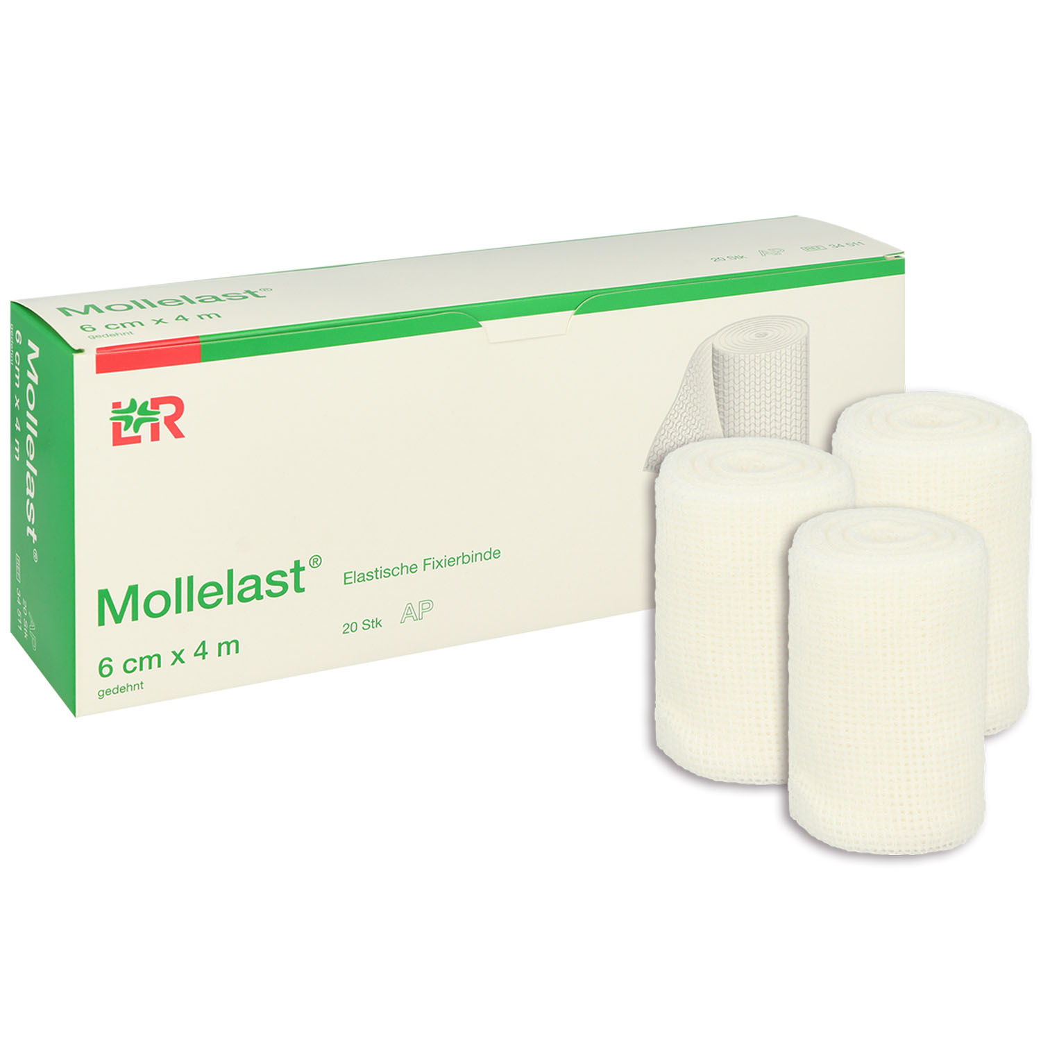Mollelast Fixierbinden 6 cm x 4 m 20 St.