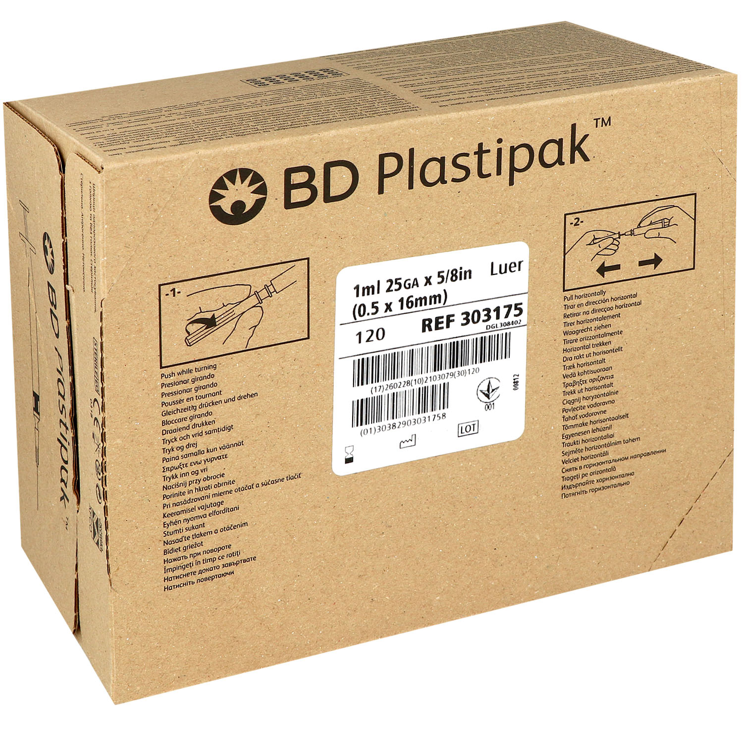 BD Plastipak Tuberkulinspritze - 120 Stück