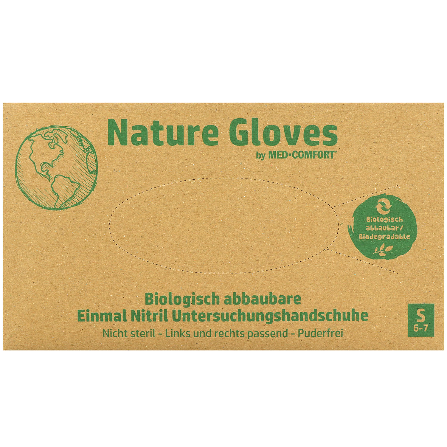Nature Glove Einmalhandschuhe aus Nitril, biologisch abbaubar