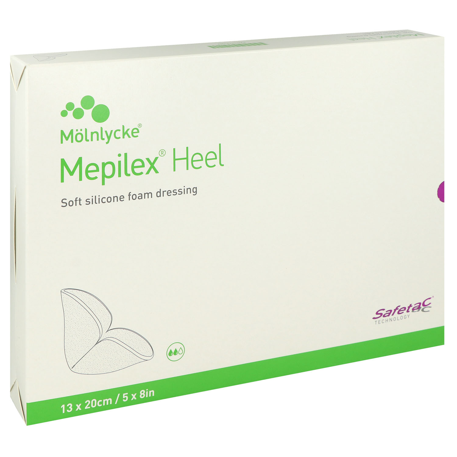 Mepilex Heel absorbierender Schaumverband für die Ferse 13 x 20 cm - 5 St.