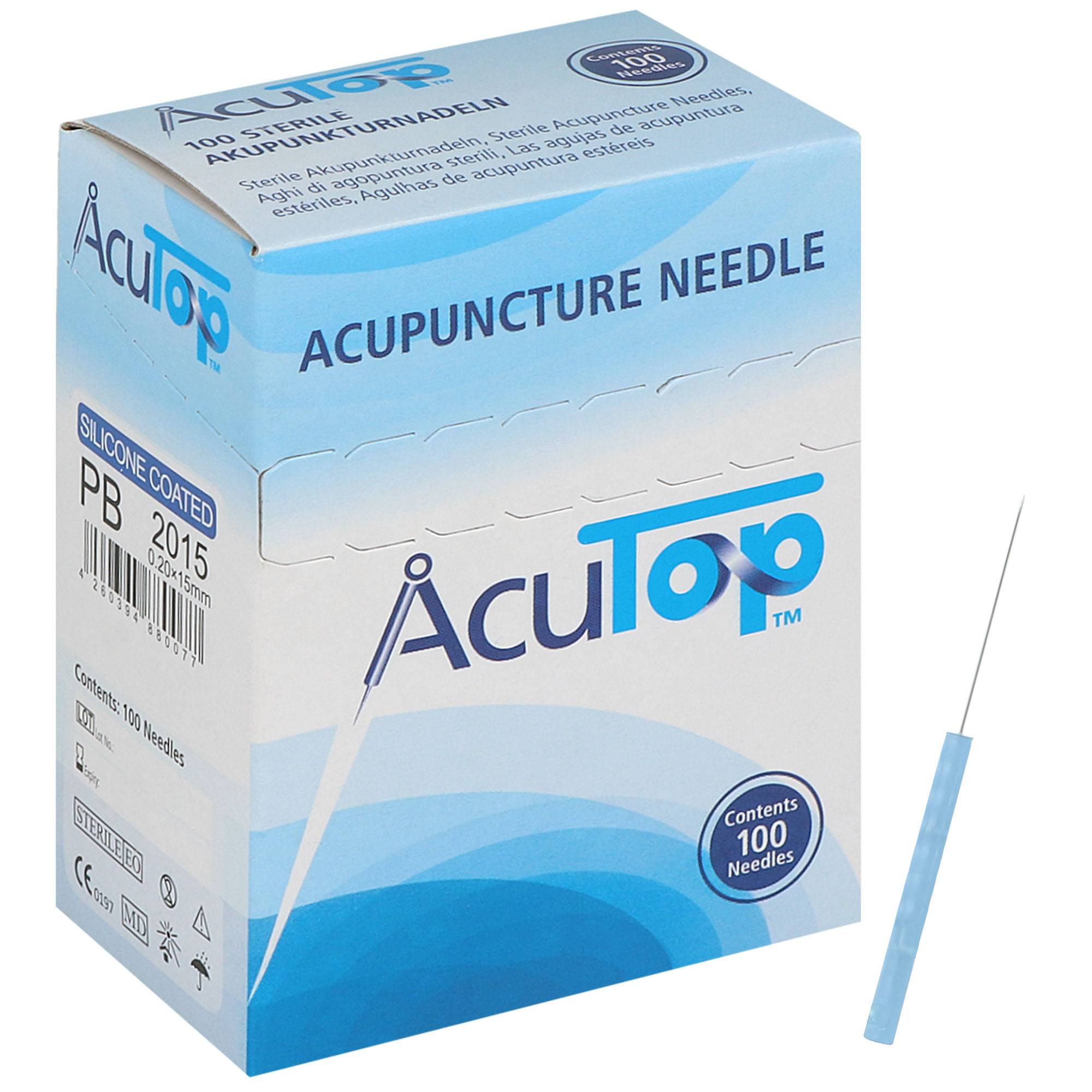 Akupunkturnadeln AcuTop Typ PB 0.20 x 15 mm - 100 Stück