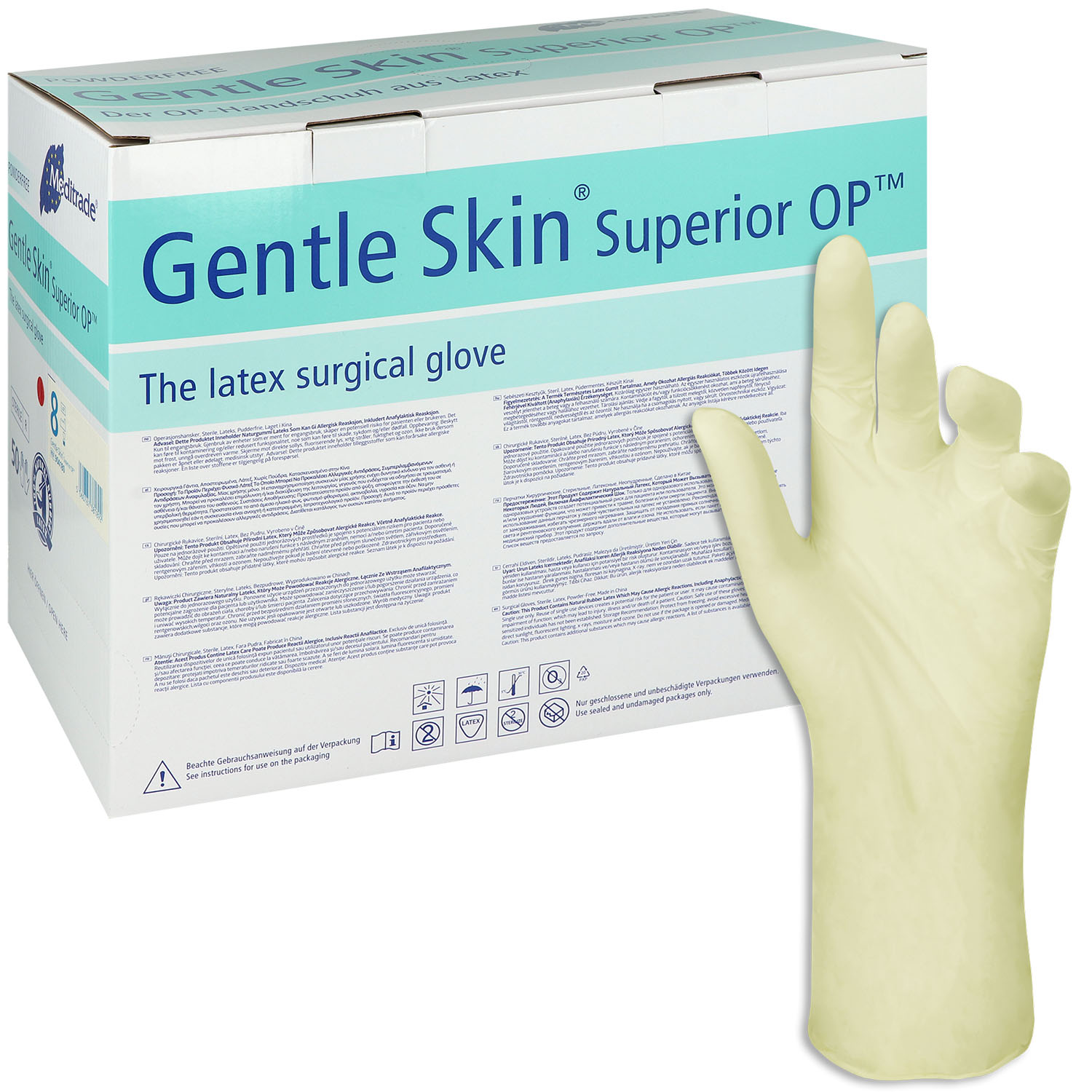 Gentle Skin Superior OP-Handschuhe Latex, puderfrei, steril