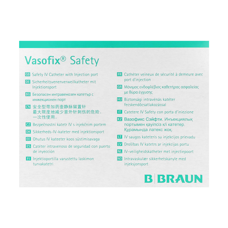 Vasofix Safety, Sicherheitsvenenverweilkanüle mit Zuspritzport