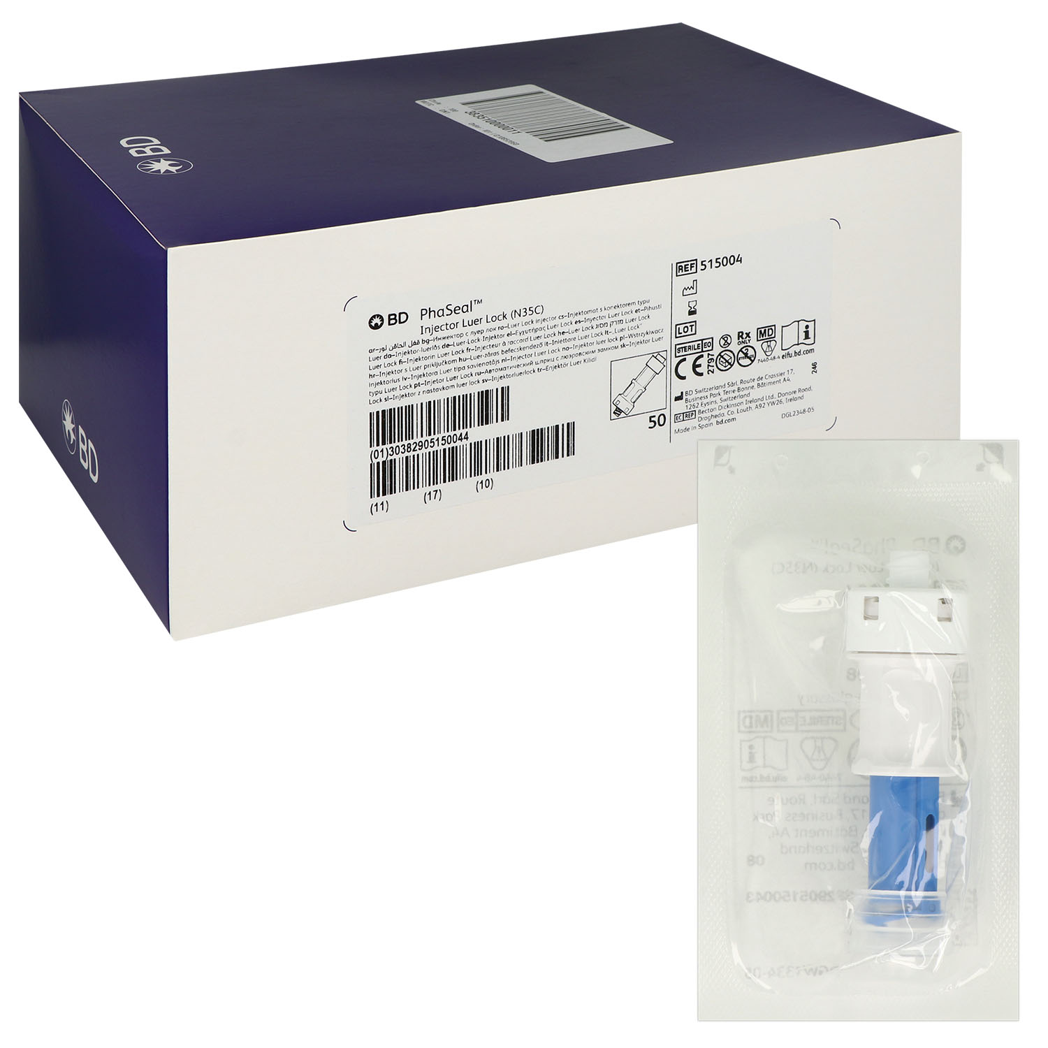BD PhaSeal Injector Luer Lock, steril N35C - 50 St.