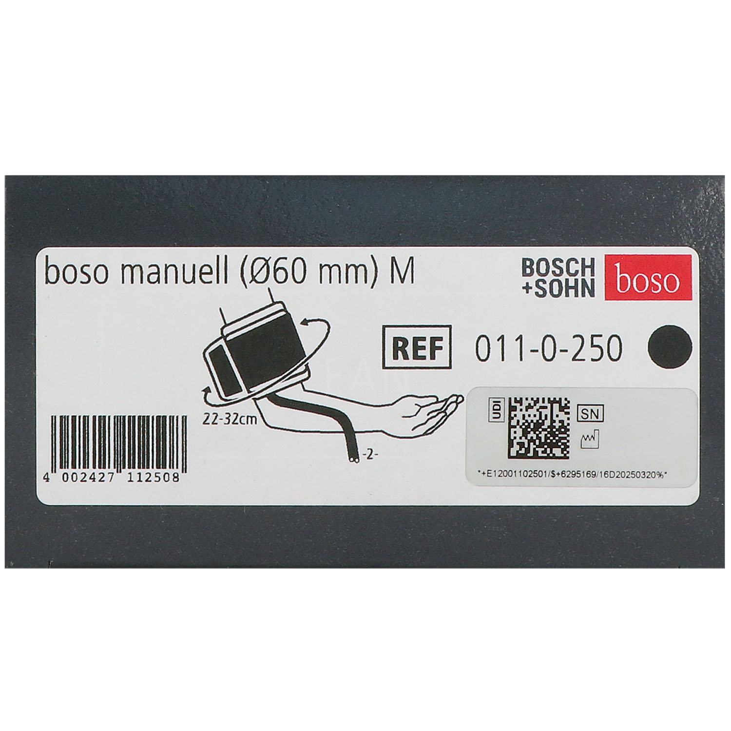 BOSO manuell Blutdruckmessgerät mit Doppelschlauch-Klettmanschette