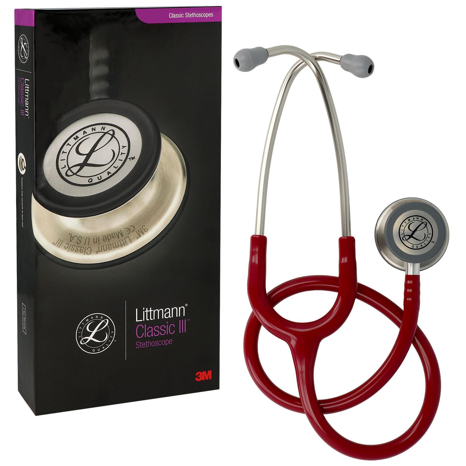 Littmann classic III Stethoskop Standard burgund