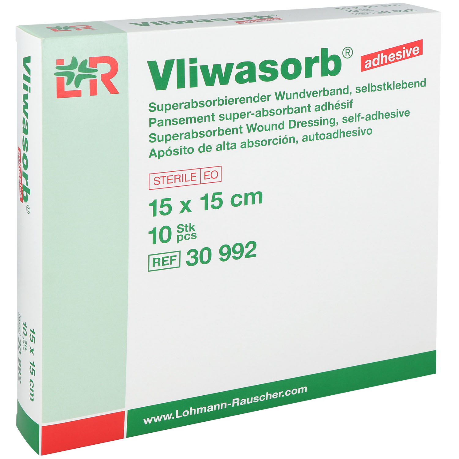 Vliwasorb adhesive Superabsorber-Wundverband - 15 x 15 cm - 10 St.