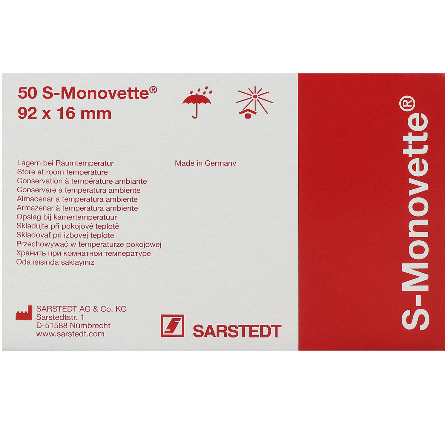 S-Monovette Lithium-Heparin steril mit Kunststoffetikett