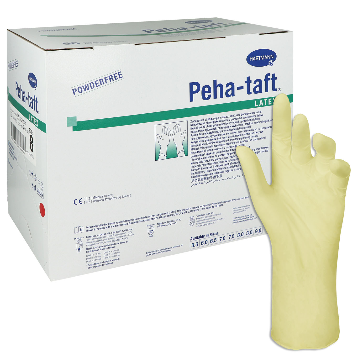 Peha-taft latex OP-Handschuhe