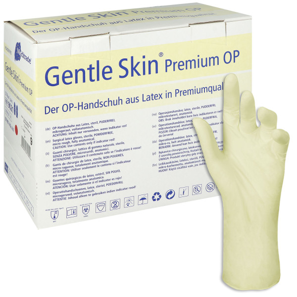 Gentle Skin Premium OP-Handschuhe Latex puderfrei steril,