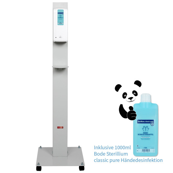 Hygienestation Proficlean Sensor M, Sensor-Hygienesäule inklusive 1000 ml Sterillium classic pure Hä