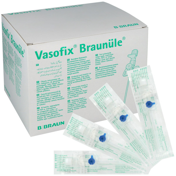 Vasofix Braunüle, Venenverweilkanülen mit Zuspritzport und FEP-Katheter
