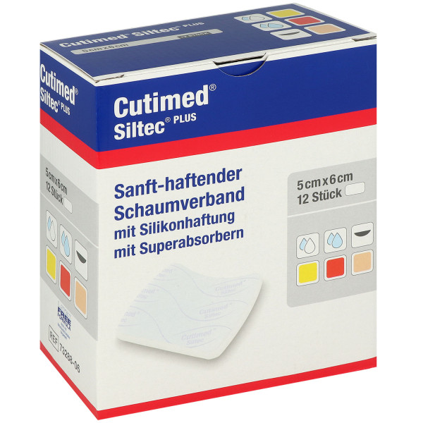 Cutimed Siltec Plus Silikon Schaumverband haftend