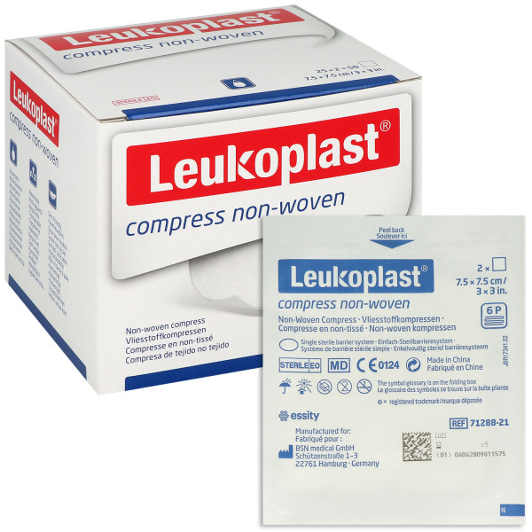 LEUKOPLAST compress non-woven Vlieskompressen steril 6-lagig