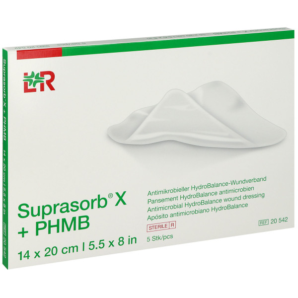 Suprasorb X + PHMB Antimikrobieller HydroBalance-Wundverband, sterile Wundauflage