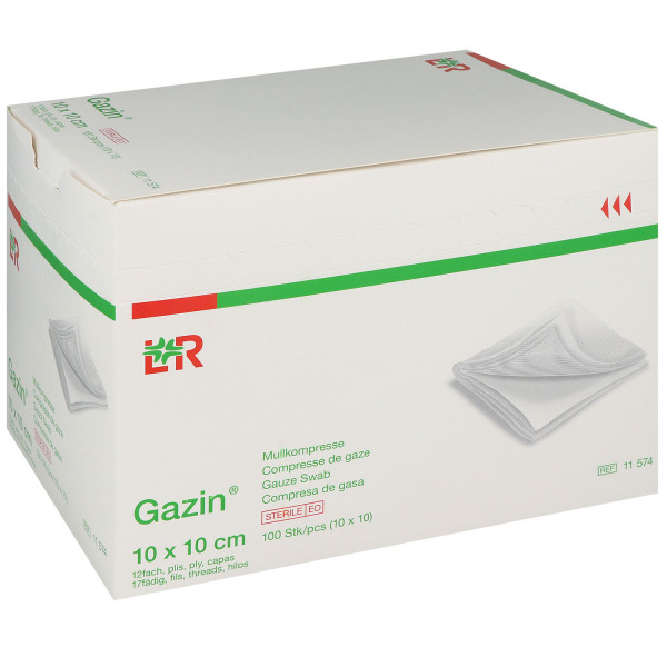 Gazin-Kompressen steril, ohne Röntgenkontrastfaden