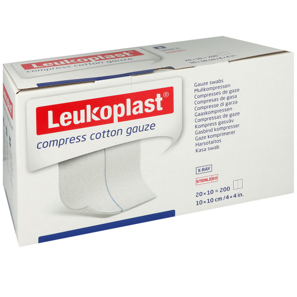 Leukoplast compress Cotton Gauze steril mit Röntgenkontrastfaden