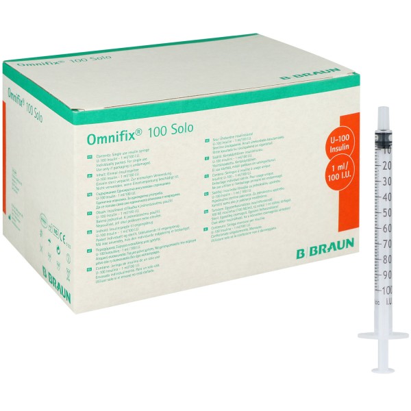 Omnifix 100 Solo 1 ml Insulinspritze U-100