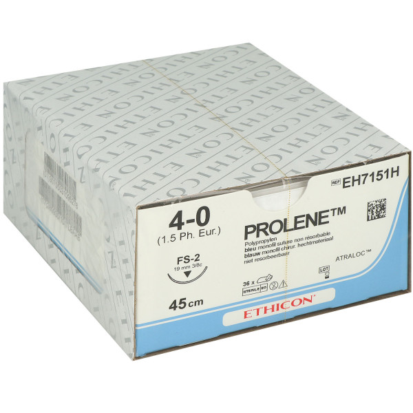 Prolene Polypropylene Suture, blau, FS-2, USP 4-0, 19 mm