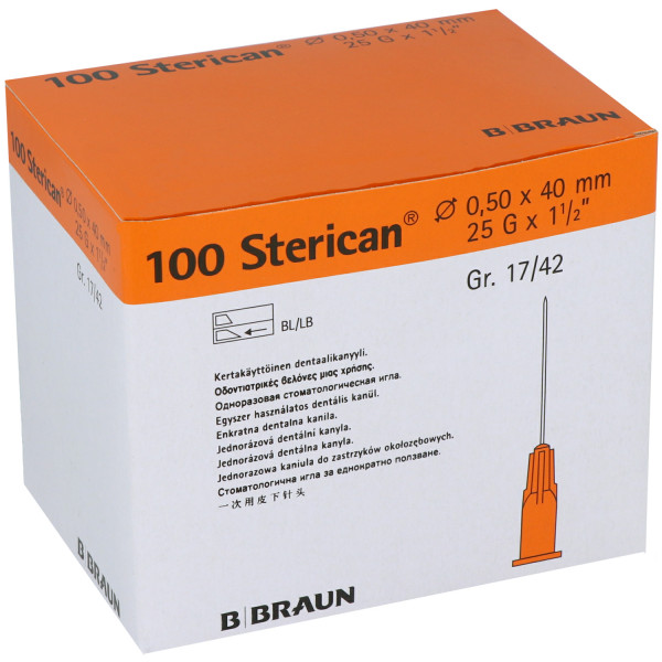 Sterican® Dentalkanülen/Dünnwandkanüle für Dental-Anästhesie