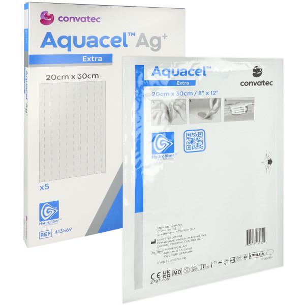 Aquacel Ag+ Extra, silberhaltige Kompressen