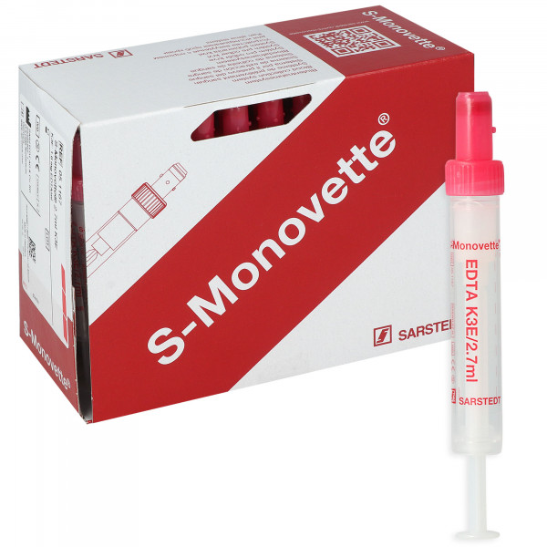 S-Monovette K3 EDTA mit Papieretikett