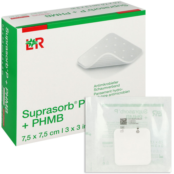 Suprasorb P + PHMB Antimikrobbieller PU Schaumverband, steril