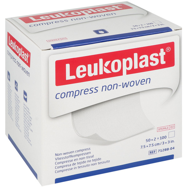LEUKOPLAST compress non-woven Vlieskompressen steril 4-lagig
