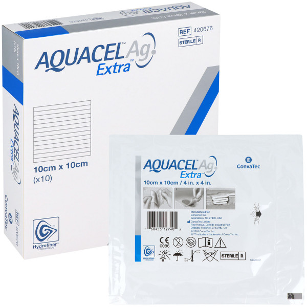 ConvaTec Aquacel Ag Extra, silberhaltige Kompressen