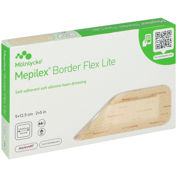 Mepilex Border Flex Lite, dünner Schaumverband, steril